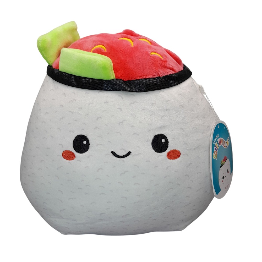Squishmallows Shun the Sushi 8 Inch Plush Kellytoy White Foodie Stuffed Animal